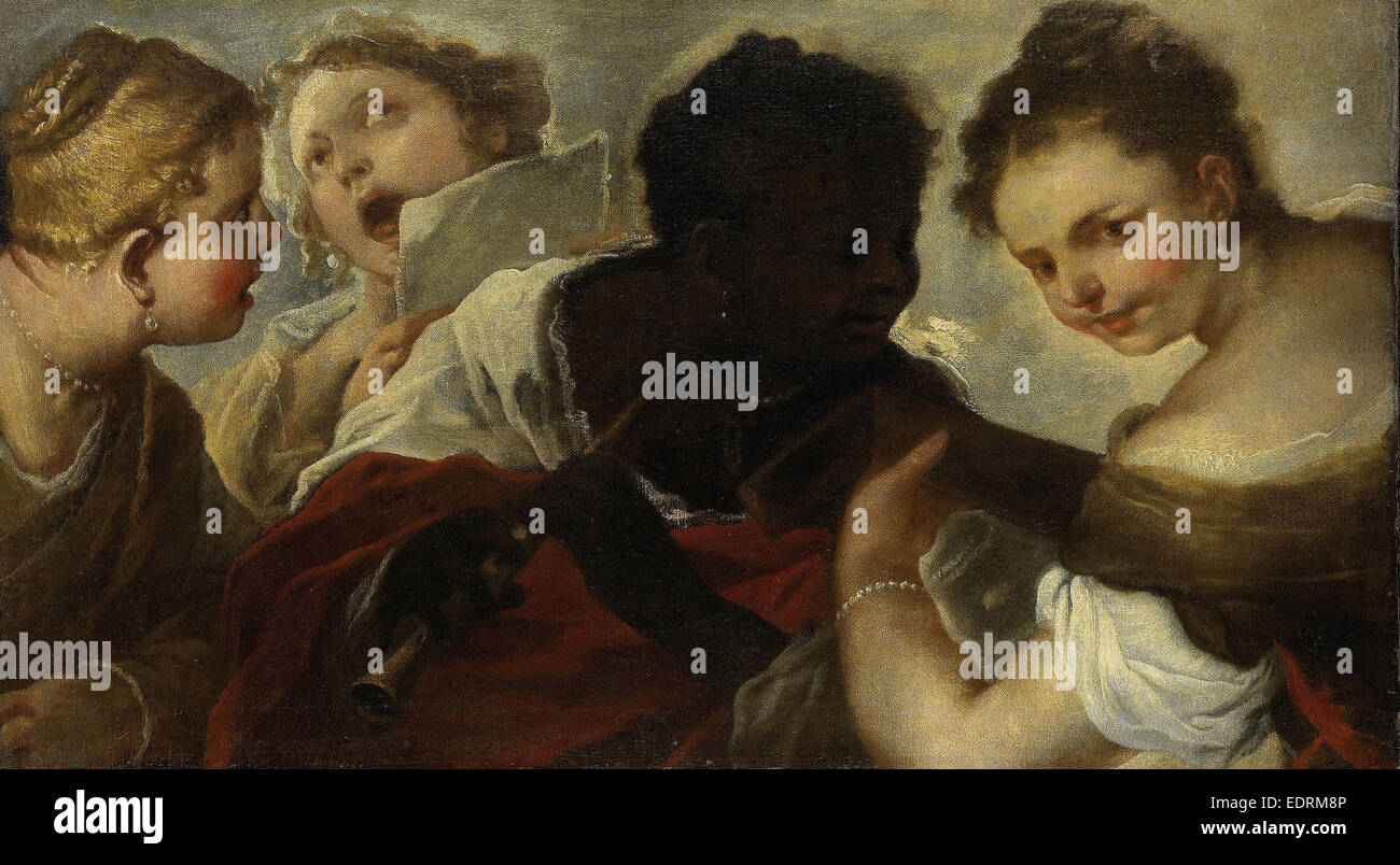 Vier Musikerinnen, Luca Giordano, 1658-1660 Stockfoto