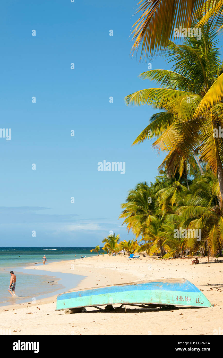 Dominikanische Republik, Halbinsel Samana, Las Terrenas, Strand Im Osten Stockfoto