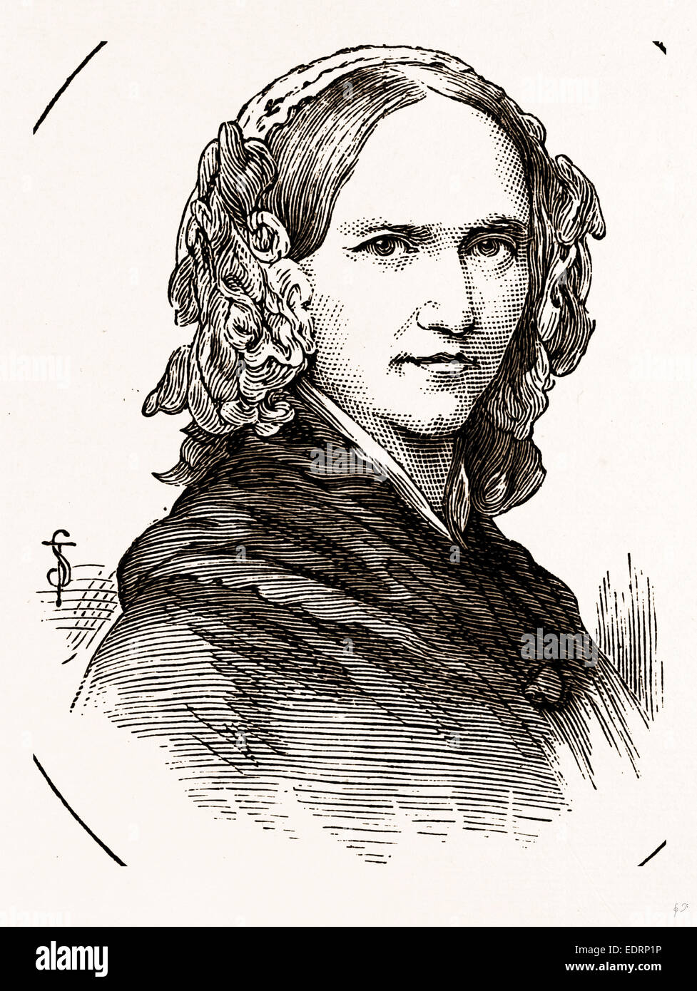Königin ADELAIDE, UK, 1881-1884 Gravur Stockfoto