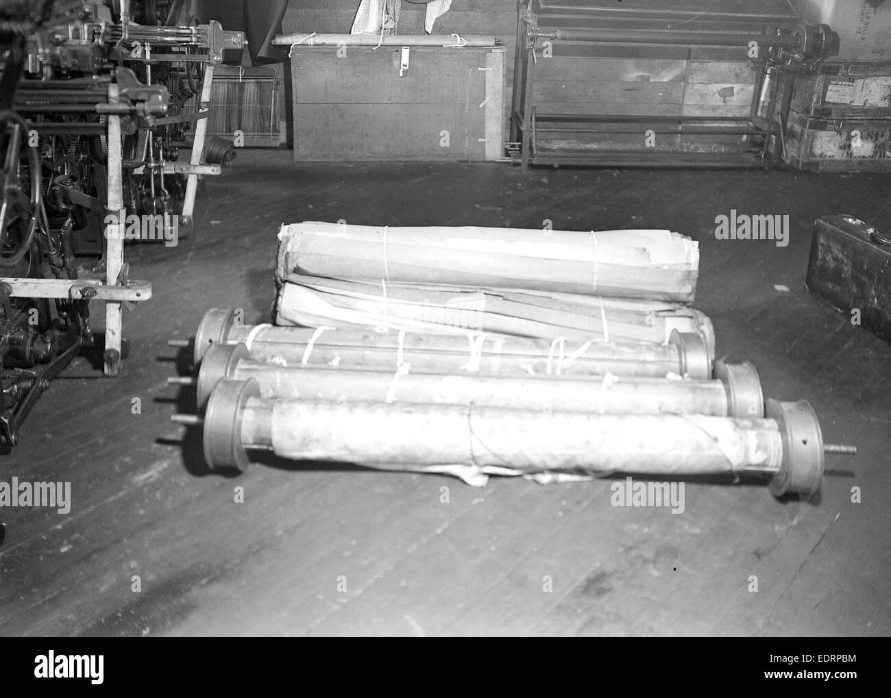 Paterson, New Jersey - Textilien. Balken und Balken Papier, März 1937, Lewis Hine, 1874-1940, war ein US-amerikanischer Fotograf Stockfoto