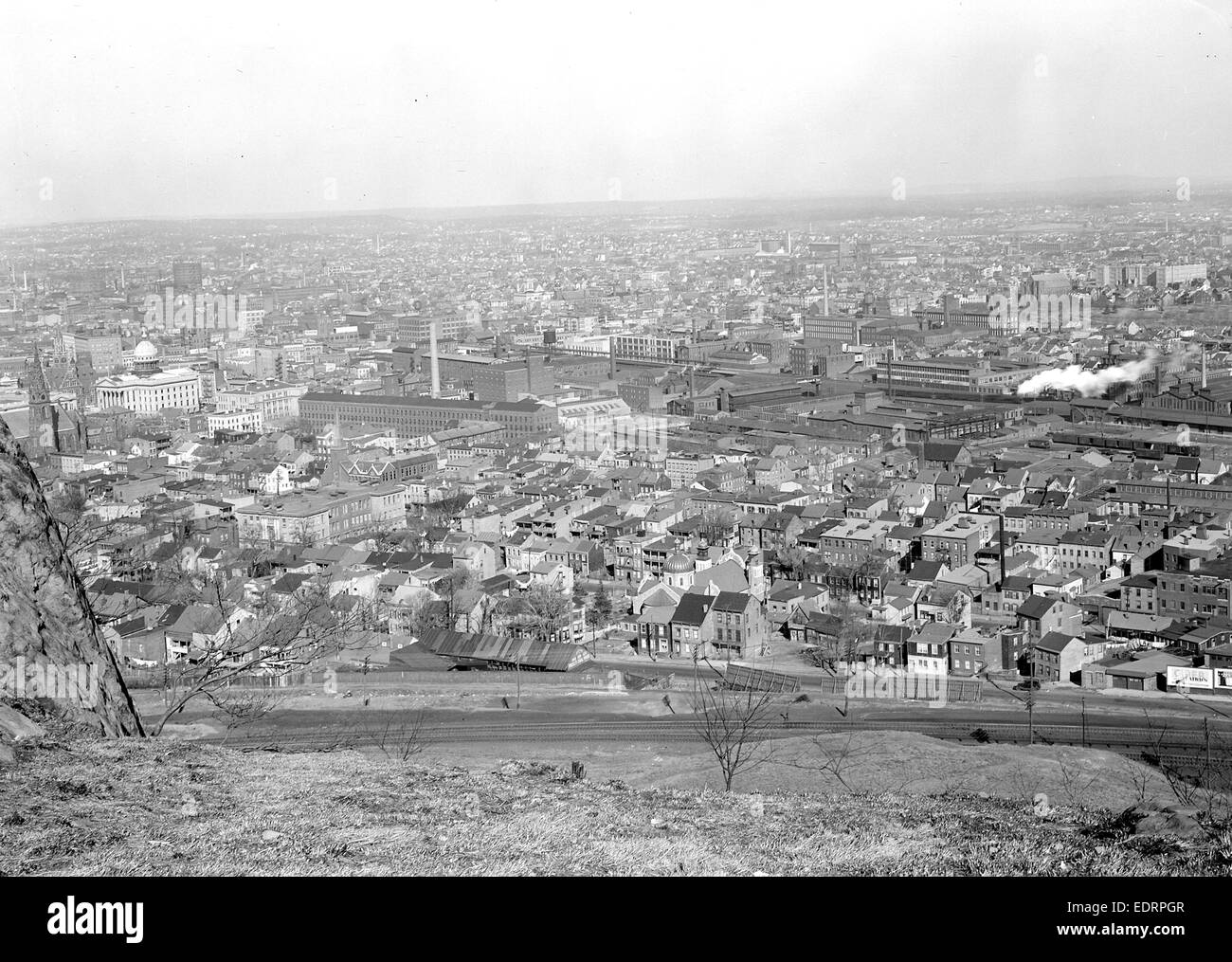 Paterson, New Jersey - Textilien. Vogelperspektive des Paterson von Garrett Mt Park, März 1937, Lewis Hine, 1874-1940 Stockfoto