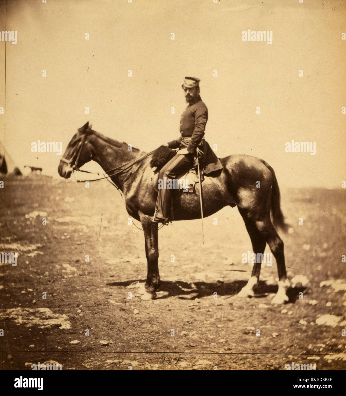 Kapitän Clifford, Adjutant von General Buller, Krimkrieg 1853 – 1856, Roger Fenton historischen Krieg Kampagne Foto Stockfoto