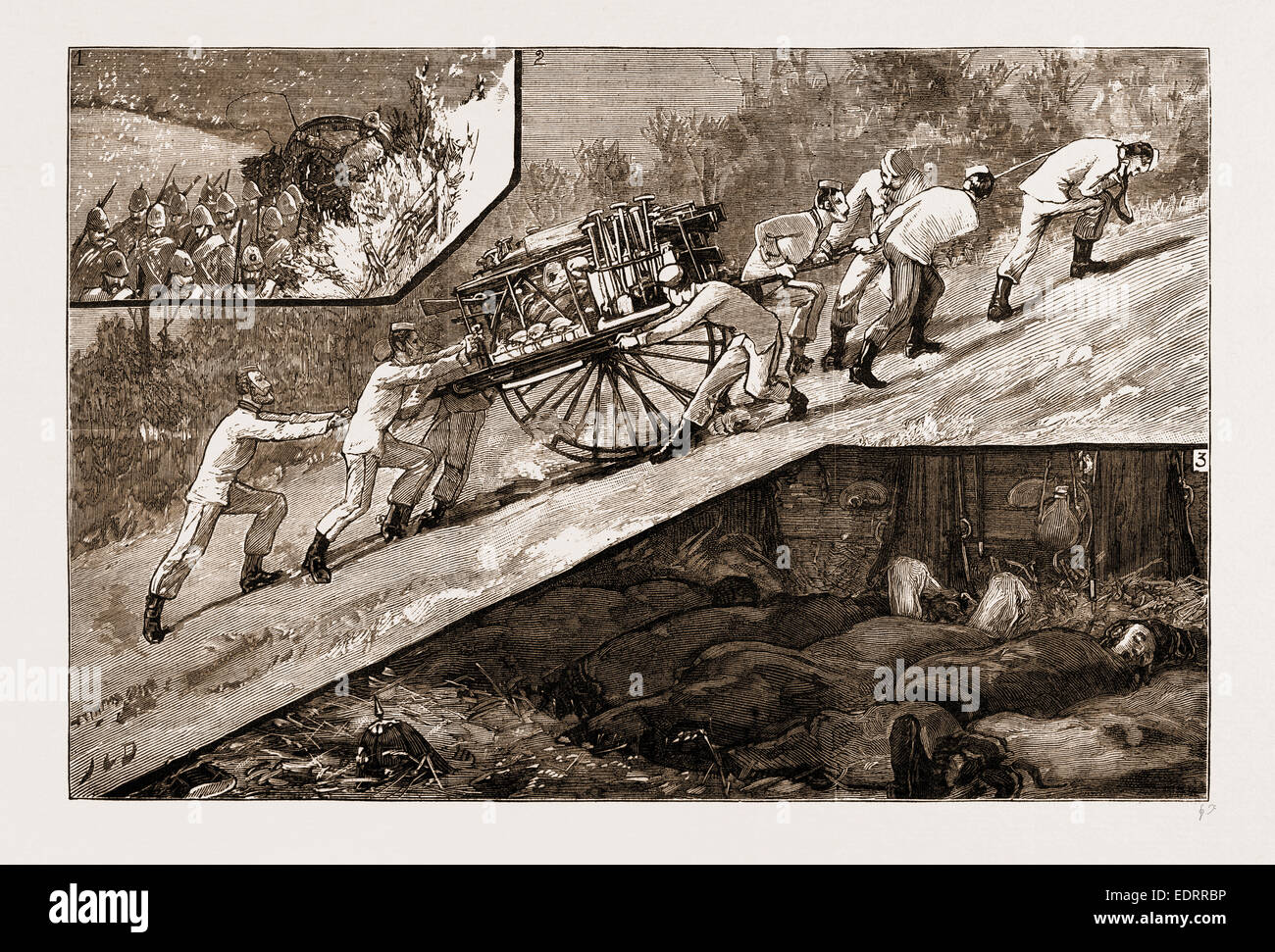 DEN FREIWILLIGEN BEITRAG IN BRIGHTON: DER MARSCH NACH UNTEN DER GEPÄCK-GARDE VON DEN KÜNSTLERN CORPS (20. MIDDLESEX), 1883 Stockfoto