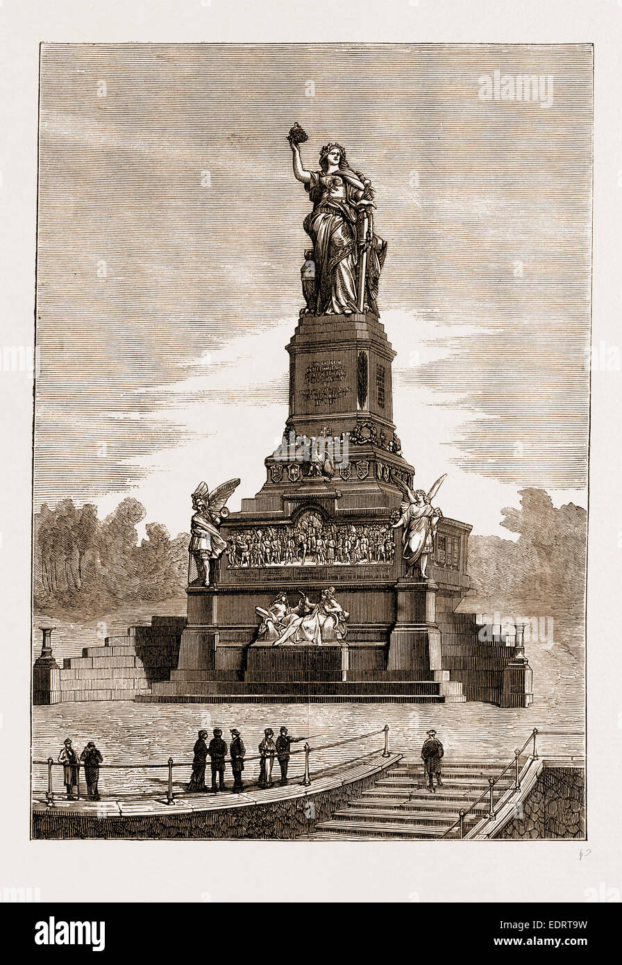 DAS DEUTSCHE NATIONALDENKMAL AUF DEM NIEDERWALD, 1883 DIE GERMANIA