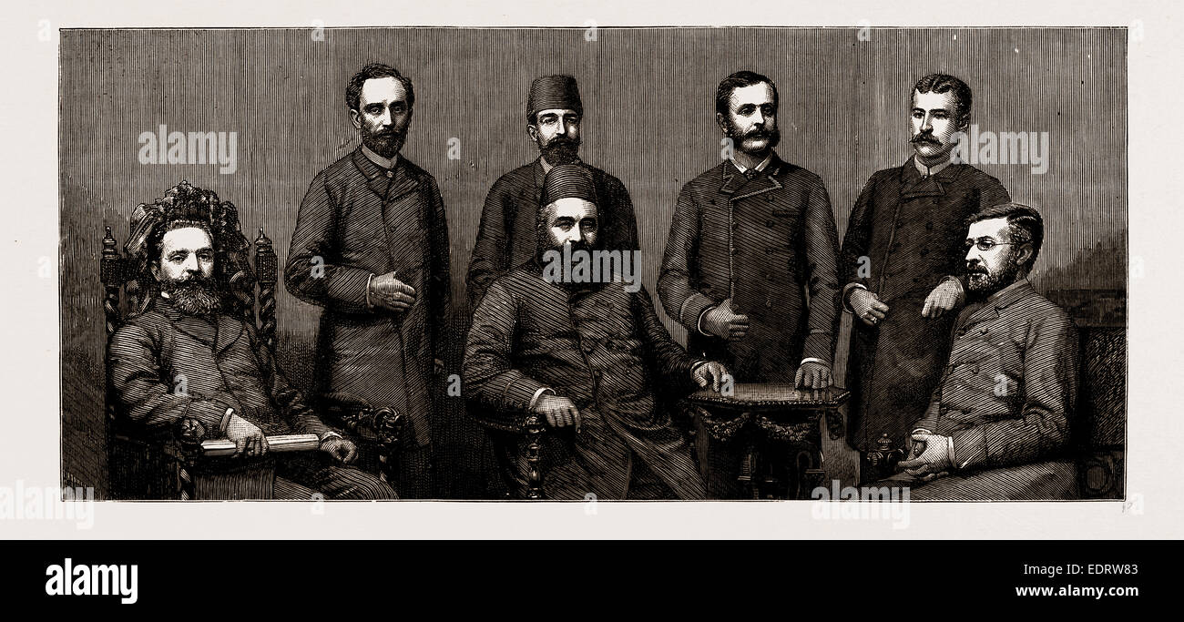 DIE JÜNGSTEN SERVO-BULGARISCHEN KRIEG: DIE FRIEDENSKONFERENZ IN BUKAREST, 1886 Stockfoto