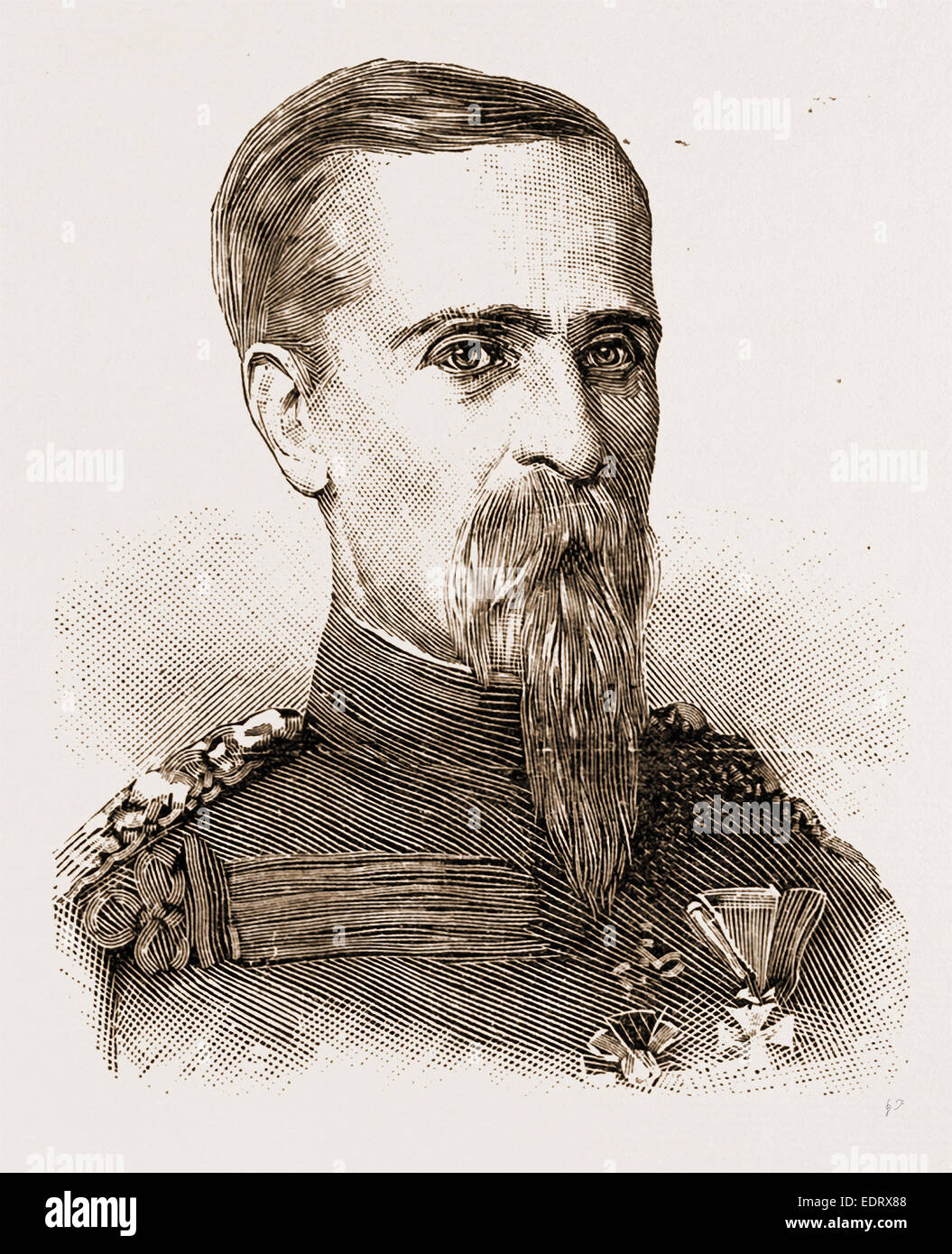 Oberst VASSOS kommandierte die griechischen Truppen auf Kreta Stockfoto