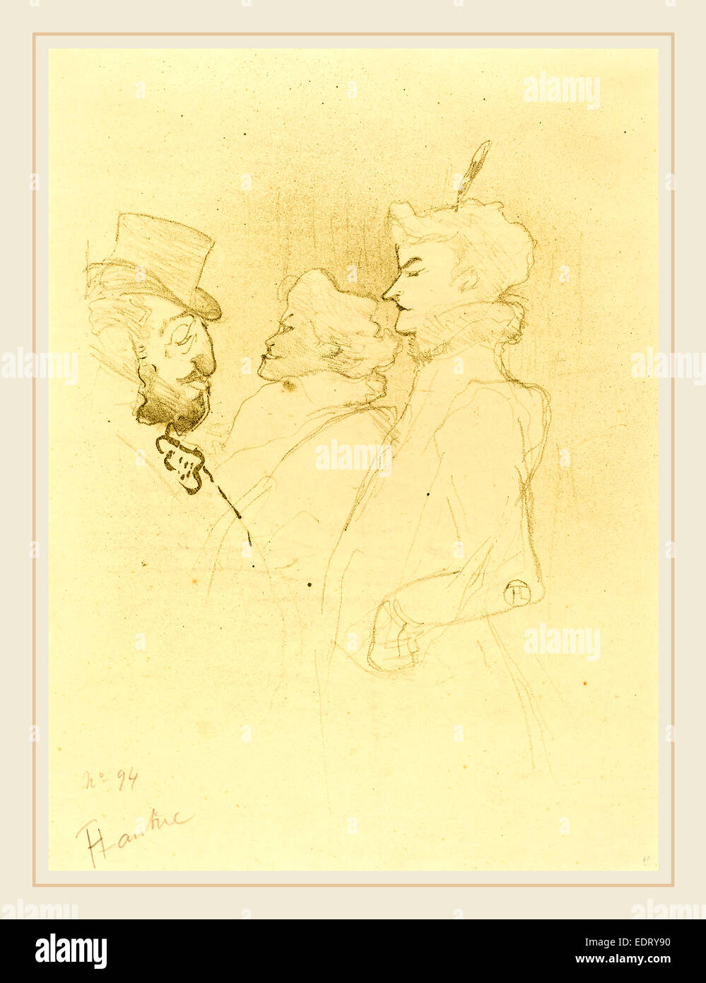 Henri de Toulouse-Lautrec (French, 1864-1901), warum nicht? Einmal ist keine Gewohnheit (Pourquoi Pas? Une Fois n ' est Pas beteiligt), 1893 Stockfoto