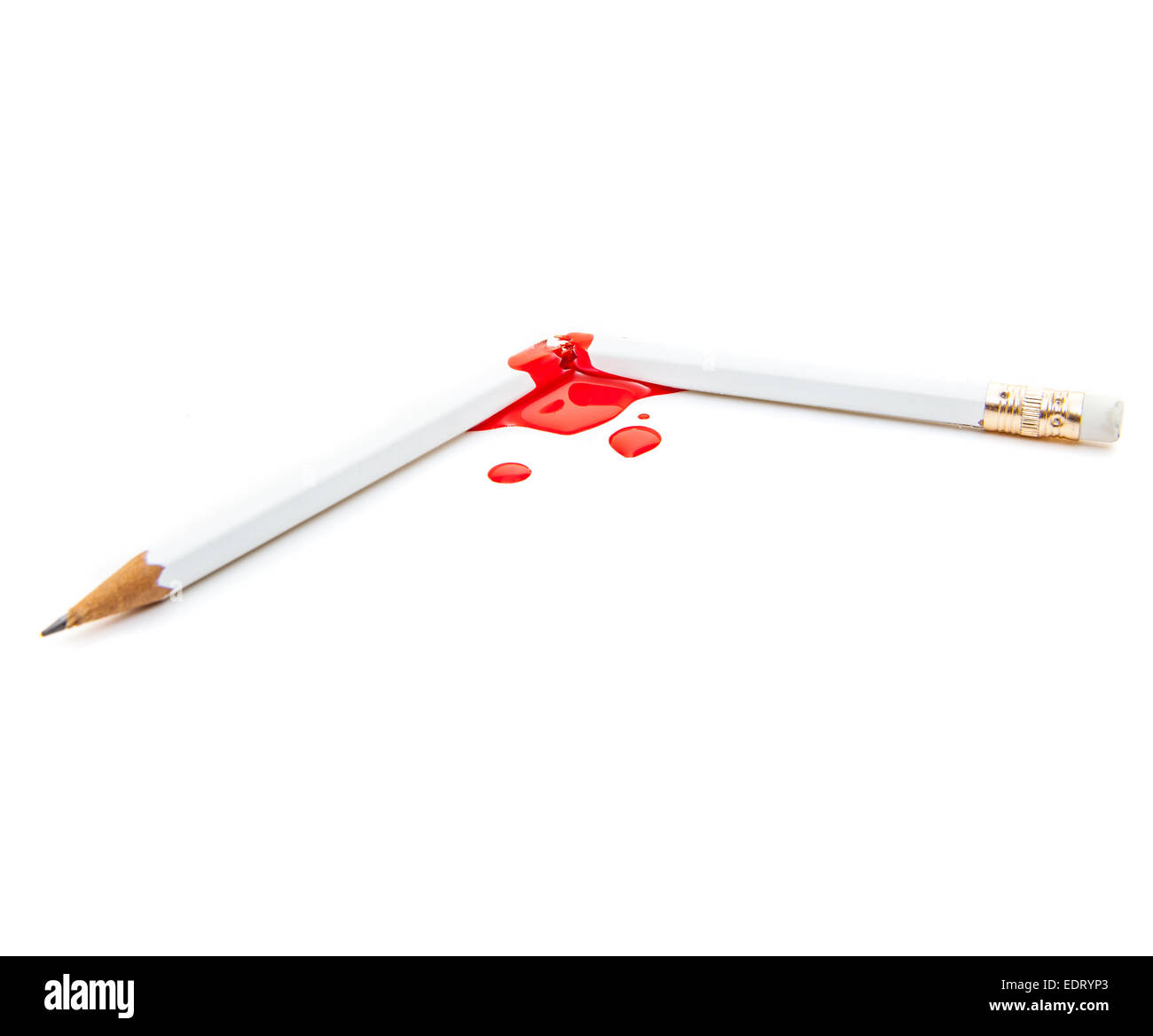 Januar 2015, Paris, Frankreich: nach dem Terroranschlag auf französischen Charlie Hebdo. He gebrochen Bleistift wurde schnell zu einem Symbol für die Pressefreiheit und gegen den Terrorismus. Stockfoto