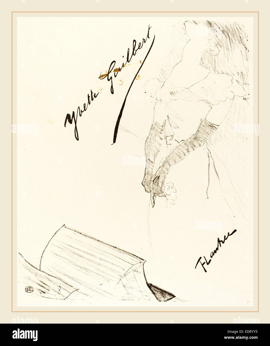Henri de Toulouse-Lautrec (French, 1864-1901), Frontispiz, Lithografie 1898 Stockfoto