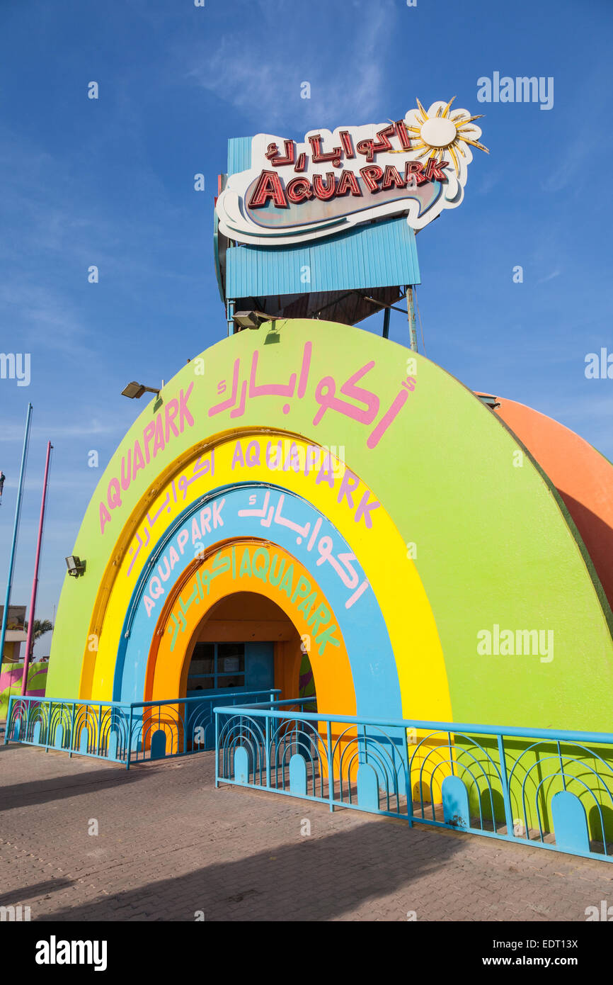 Aqua Park im Persischen Golf Street in Kuwait-Stadt Stockfoto