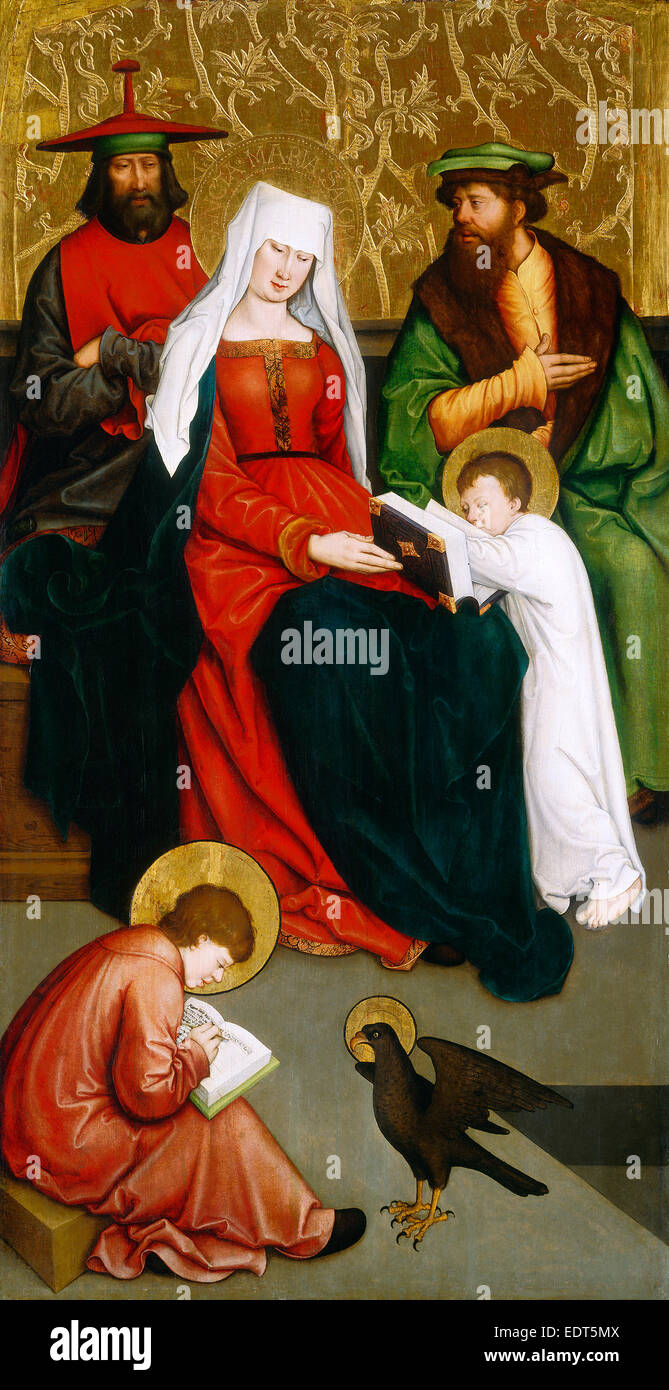 Bernhard Strigel, Saint Mary Salome und ihre Familie, Deutsch, 1460-1461-1528, c. 1520-1528, Öl auf Holz Stockfoto