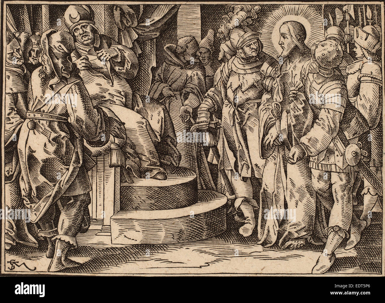 Christoph Murer, Christus sagt seinen Jüngern des jüngsten Gerichts, Swiss, 1558-1614, veröffentlicht 1630, Holzschnitt auf Bütten Stockfoto