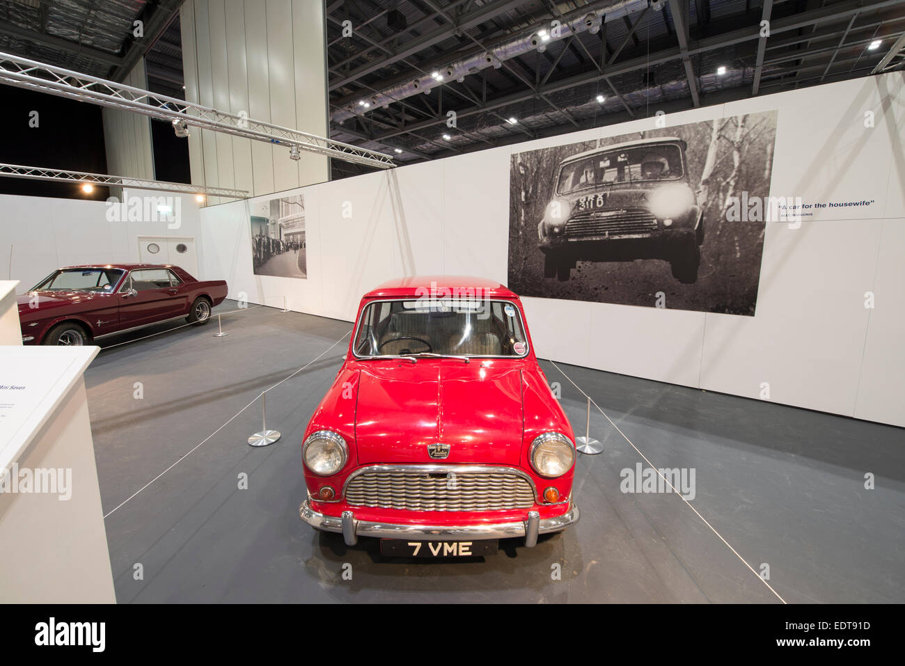 Excel, London Docklands, UK. 9. Januar 2015. James Mays Hall des Naheliegens bei der Oldtimer-Show in London. Bildnachweis: Malcolm Park Leitartikel/Alamy Live-Nachrichten Stockfoto