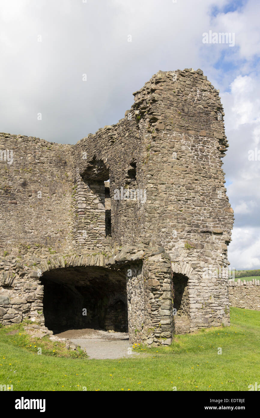 Ein Ausschnitt aus der Ruine Herrenhaus in Kendal Castle, Cumbria. Die lange verfallenen Burg stammt aus dem 12. Jahrhundert. Stockfoto