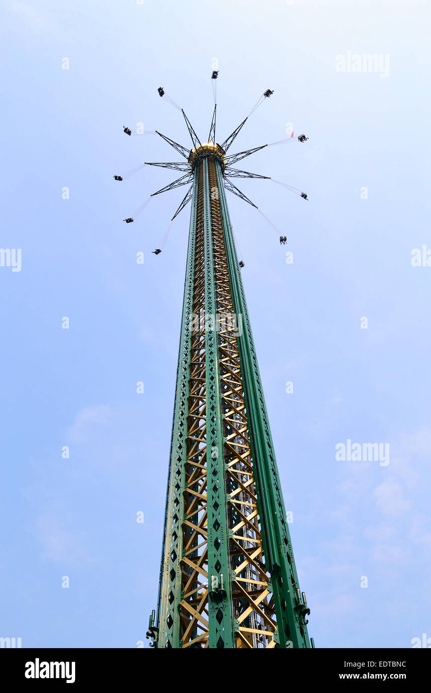 Amusement ride im Prater - Wien, Österreich Stockfoto