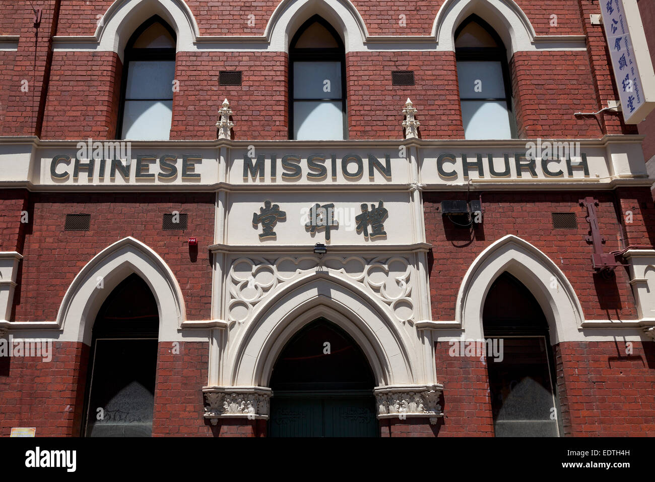 Chinesische Mission der Kirche in Chinatown in Melbourne, Australien Stockfoto