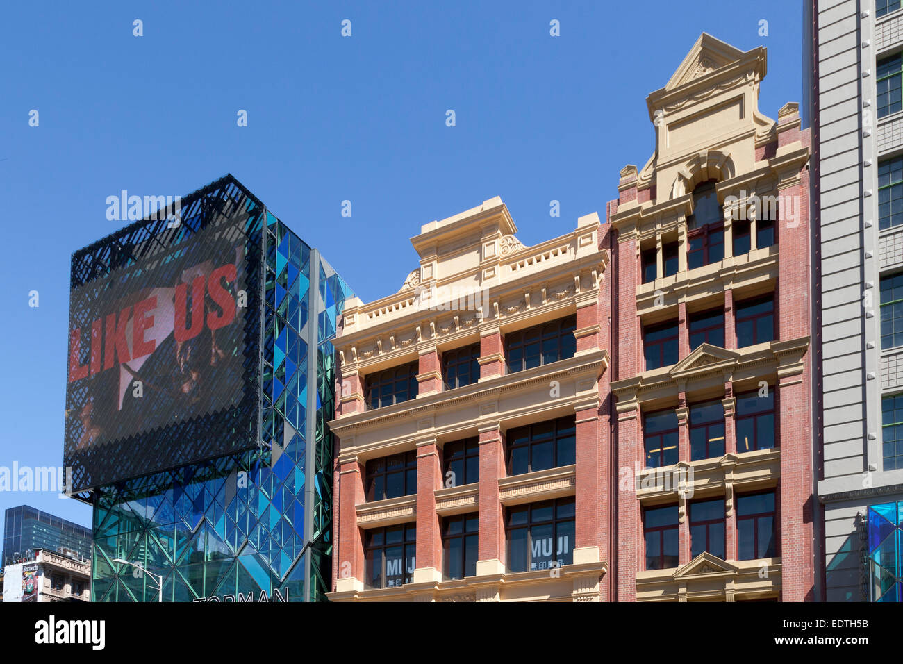 Alte und neue Fassaden in Melbourne, Australien Stockfoto