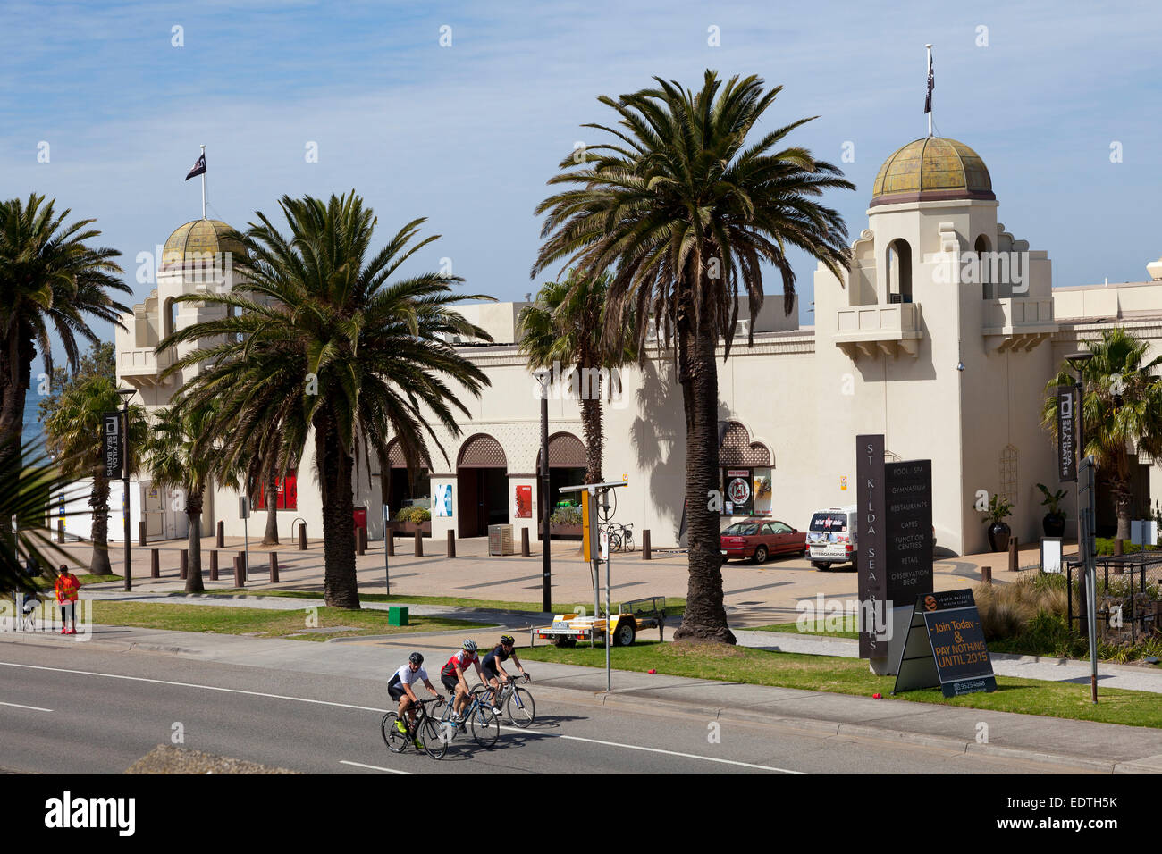 St. Kilda Meer Bäder in Melbourne, Australien Stockfoto