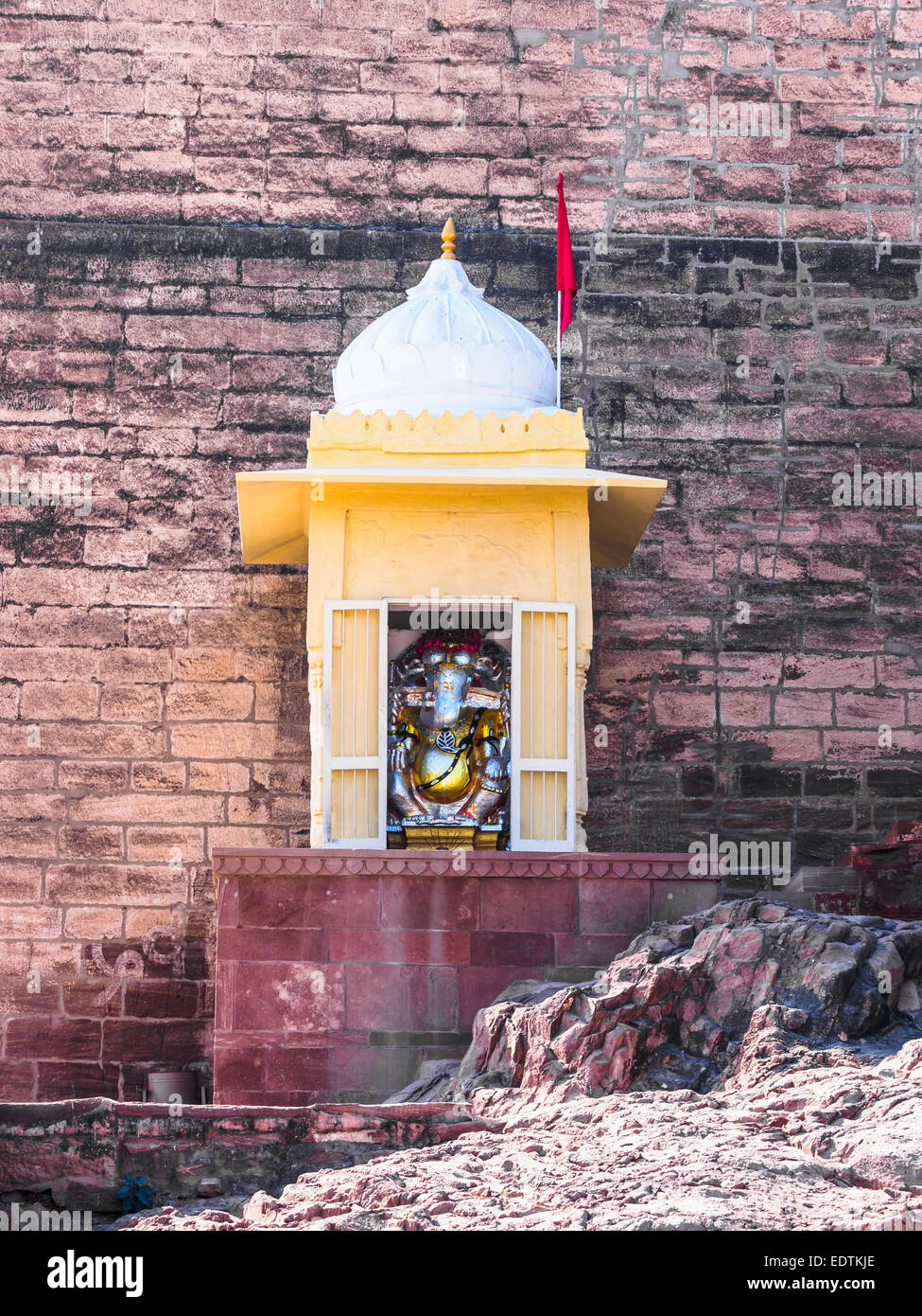 Ganesha-Hindu-Gottheit im Mehrangarh Fort in Jodhpur, Rajasthan, Indien Stockfoto