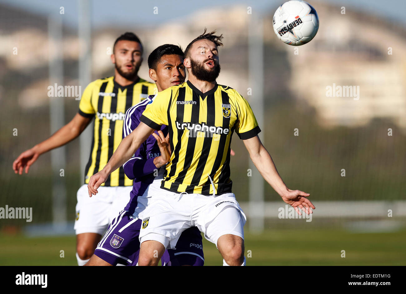 La Manga Club, Catagena, Spanien. 9. Januar 2015.  Fußballspiel RSC Anderlecht Vs SBV Vitesse © ABEL F. ROS / Alamy Live News Stockfoto