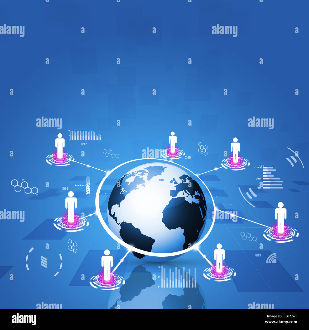 abstrakte geschäftlichen und technologischen Konzept Kommunikation Hintergrund Stockfoto