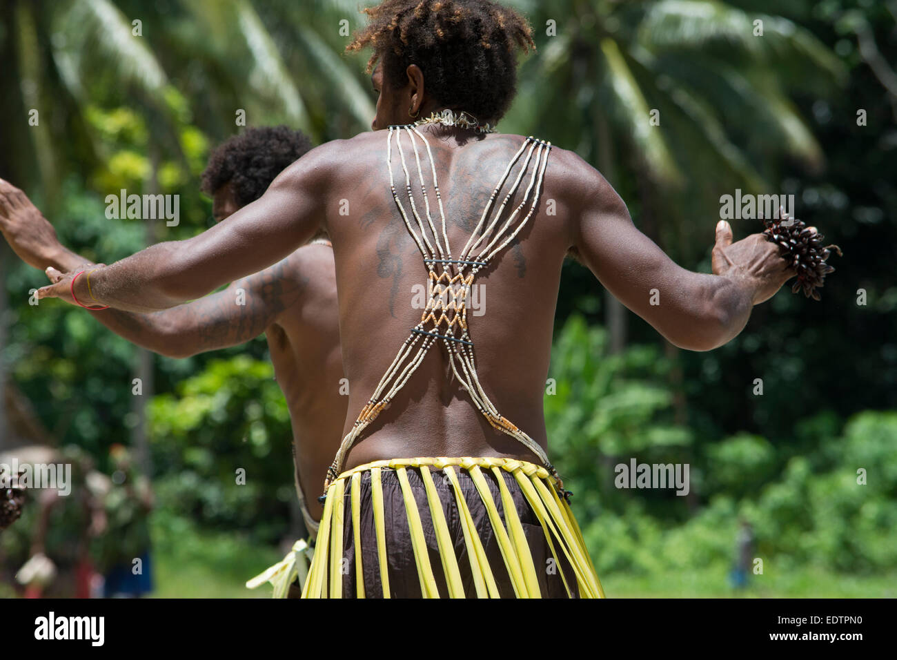 Salomon-Inseln, Insel Owaraha oder Owa Raha (früher bekannt als Santa Ana), Dorf Gupuna aka Ghupuna. Stockfoto