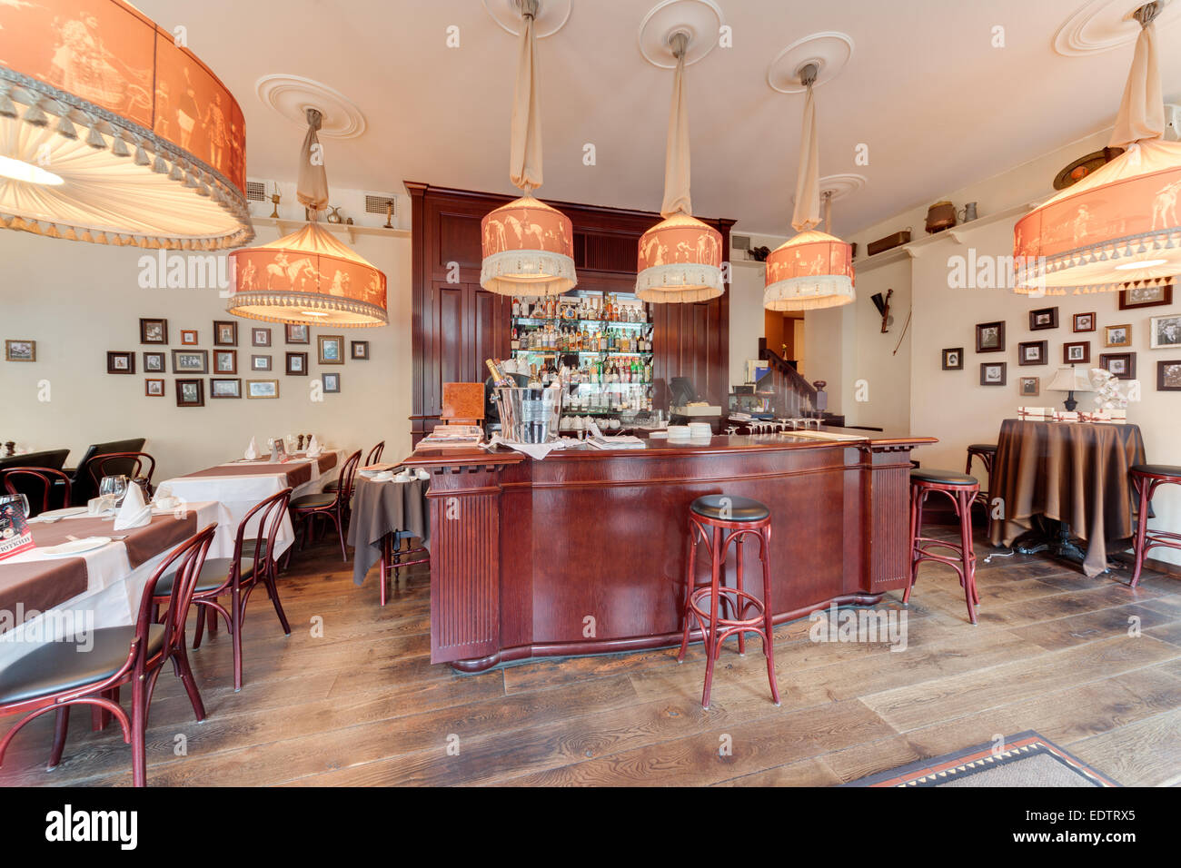 Shaliapin Restaurant in Sankt Petersburg. Stockfoto