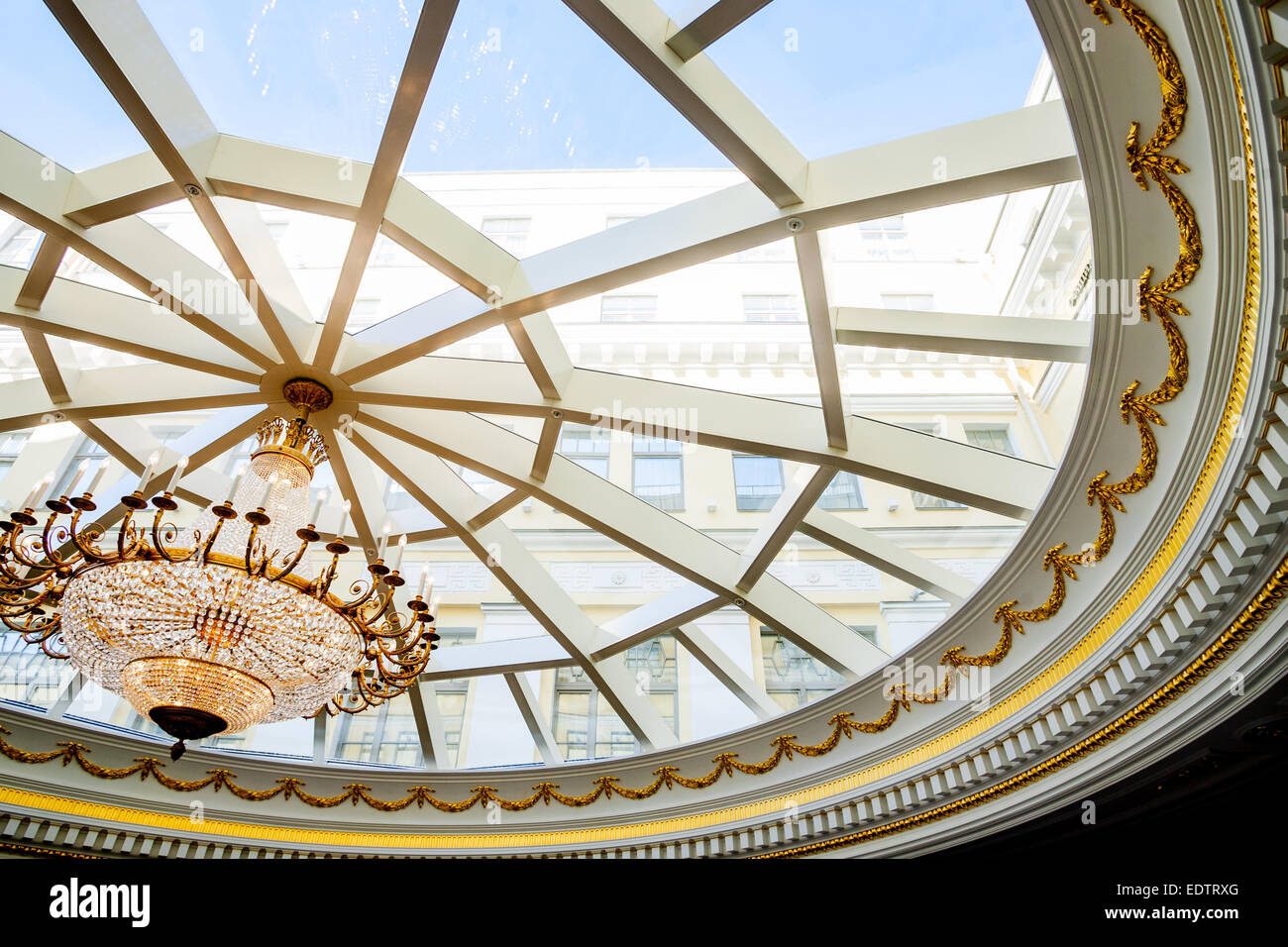 Das State Hermitage Museum offizielle Hotel in St. Petersburg. Fragment des Hotels das Innere. Stockfoto