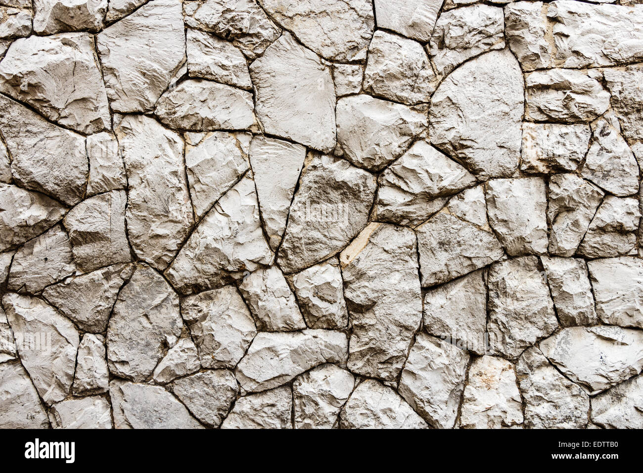 Die Steinmauer Textur und variant Form des Steins Stockfoto