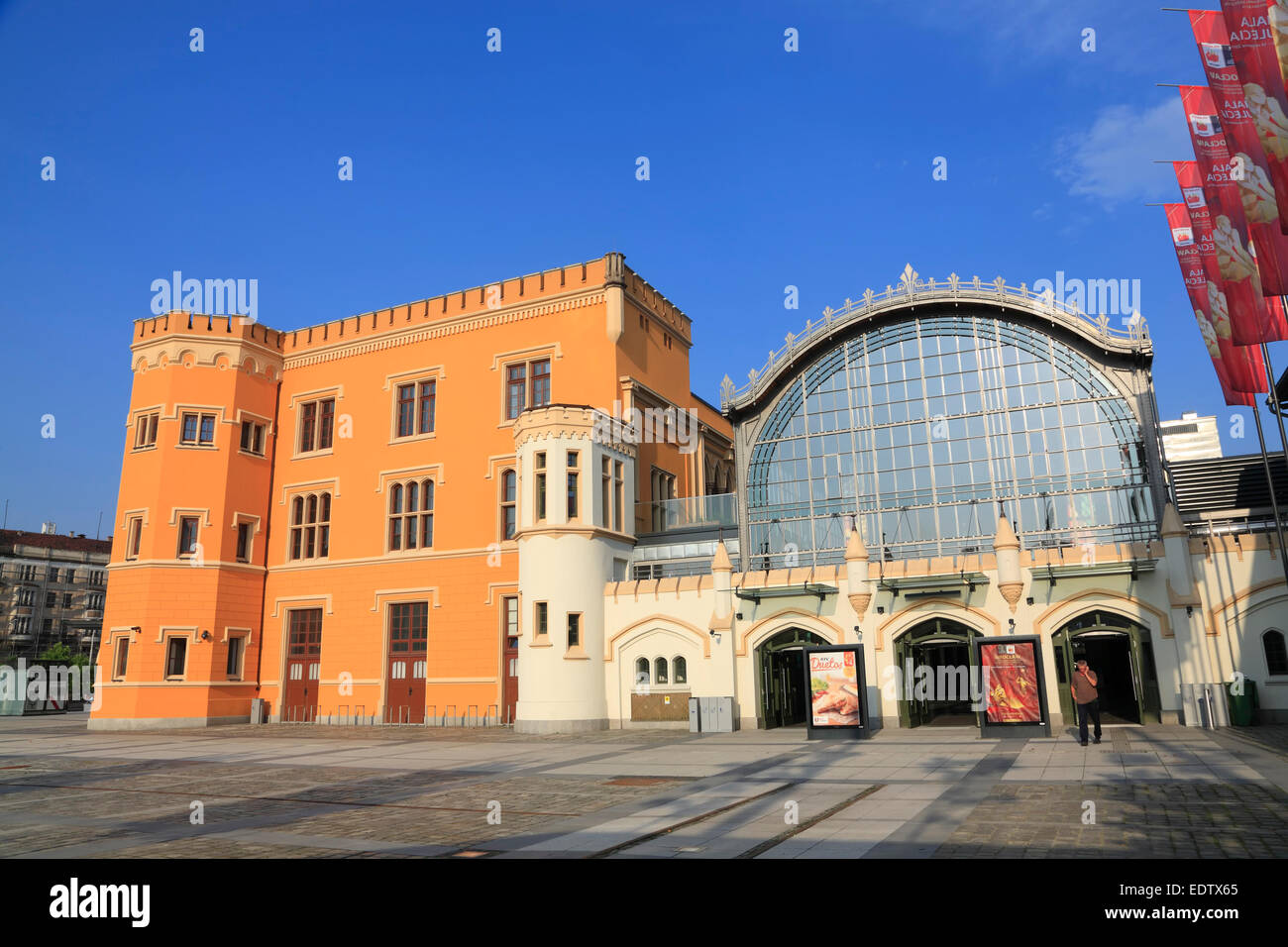 Main Railway Station Glowny, Breslau, Niederschlesien, Polen, Europa Stockfoto