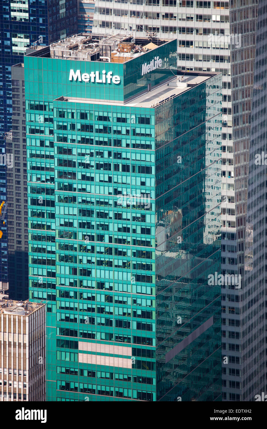 MetLife Turm, Aussicht vom Empire State Gebäude, Wolkenkratzer, Midtown, Manhattan, New York, Usa, Amerika Stockfoto