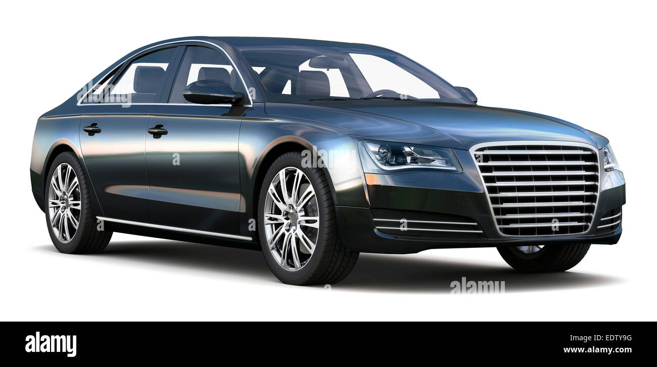 Schwarze Luxus-Limousine Stockfoto