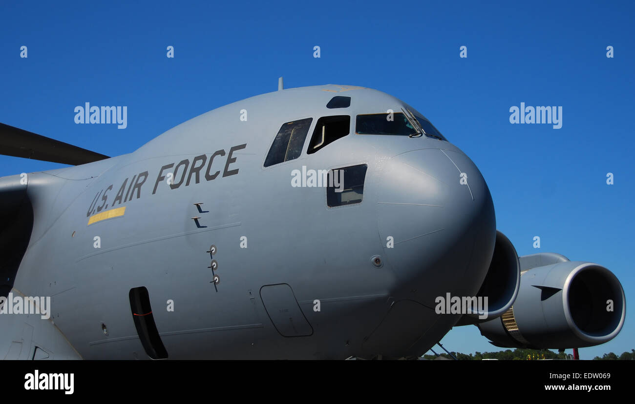 C-17 Globemaster US Air Force Schwergut transport Stockfoto