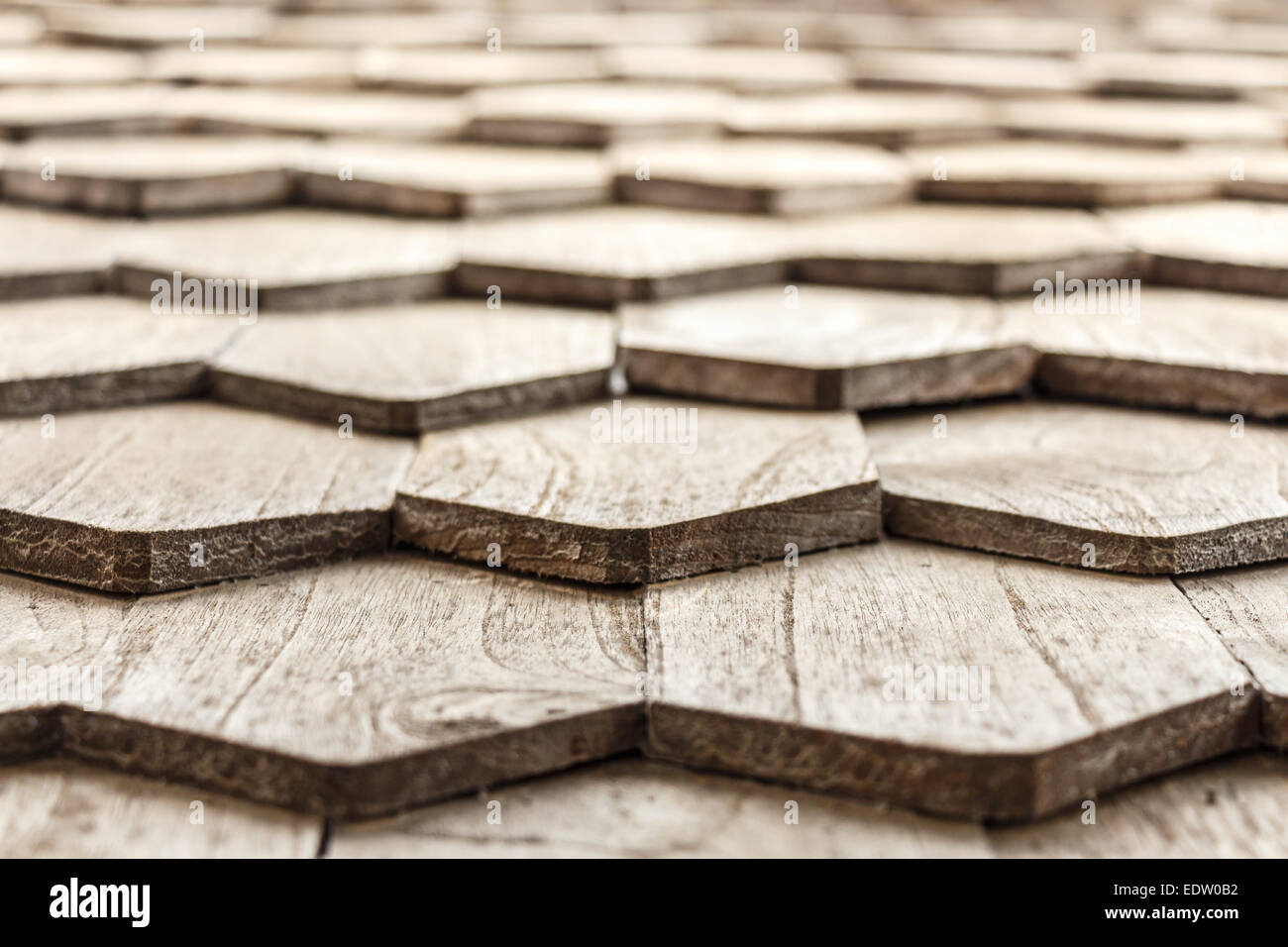 Die Textur der alte Holzdach in Thailand Stockfoto