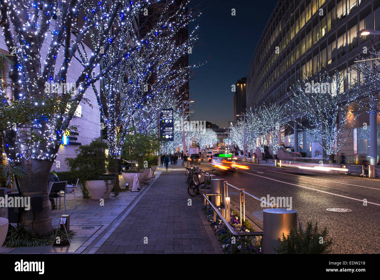 Roppongi Hills Beleuchtung über Weihnachten und Silvester in Tokio, Japan Stockfoto