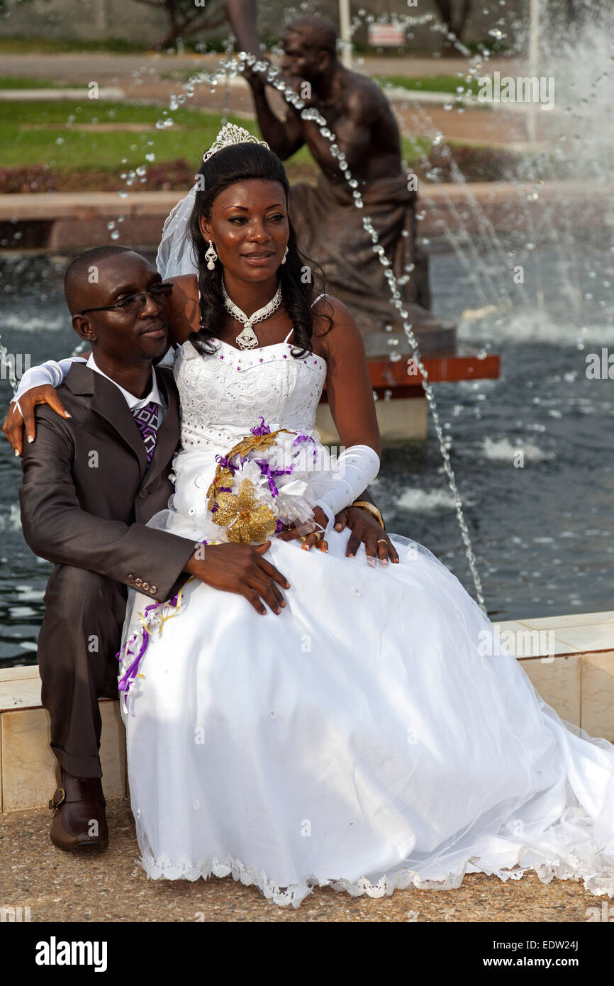 HochzeitGruppe bei Kwame Nkrumah Memorial Park Accra Ghana Afrika