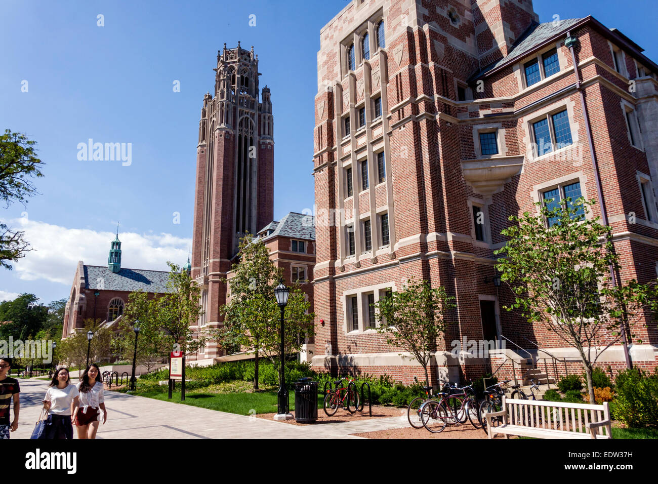 Chicago Illinois,Hyde Park,Campus,University of Chicago,Asiatische Studenten IL140907044 Stockfoto