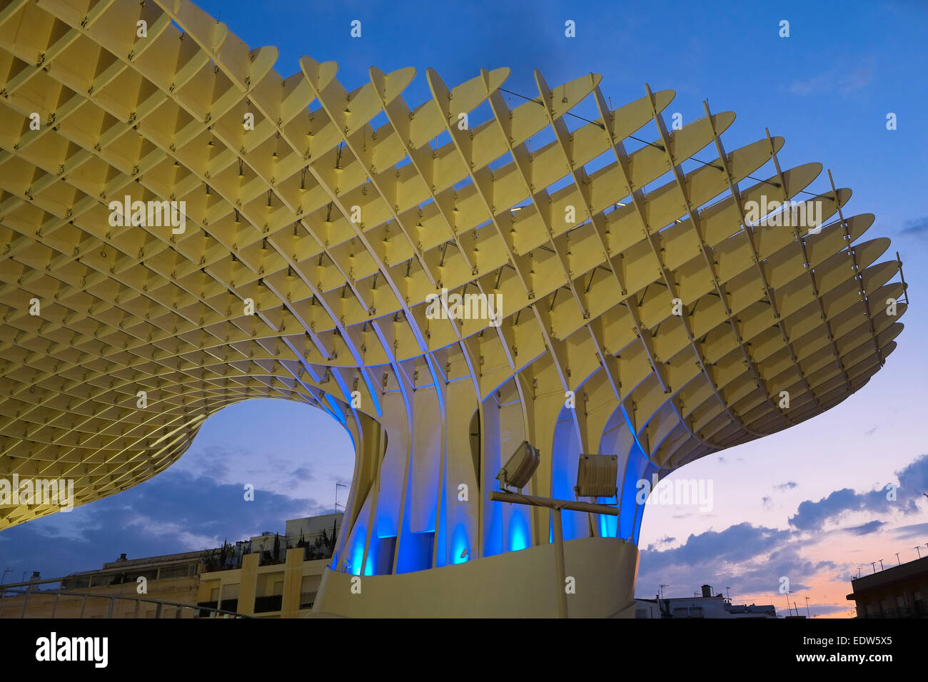 Sevilla: Das Gebäude, bekannt als "Pilz" ein Beispiel für moderne Architektur in Sevilla Stockfoto