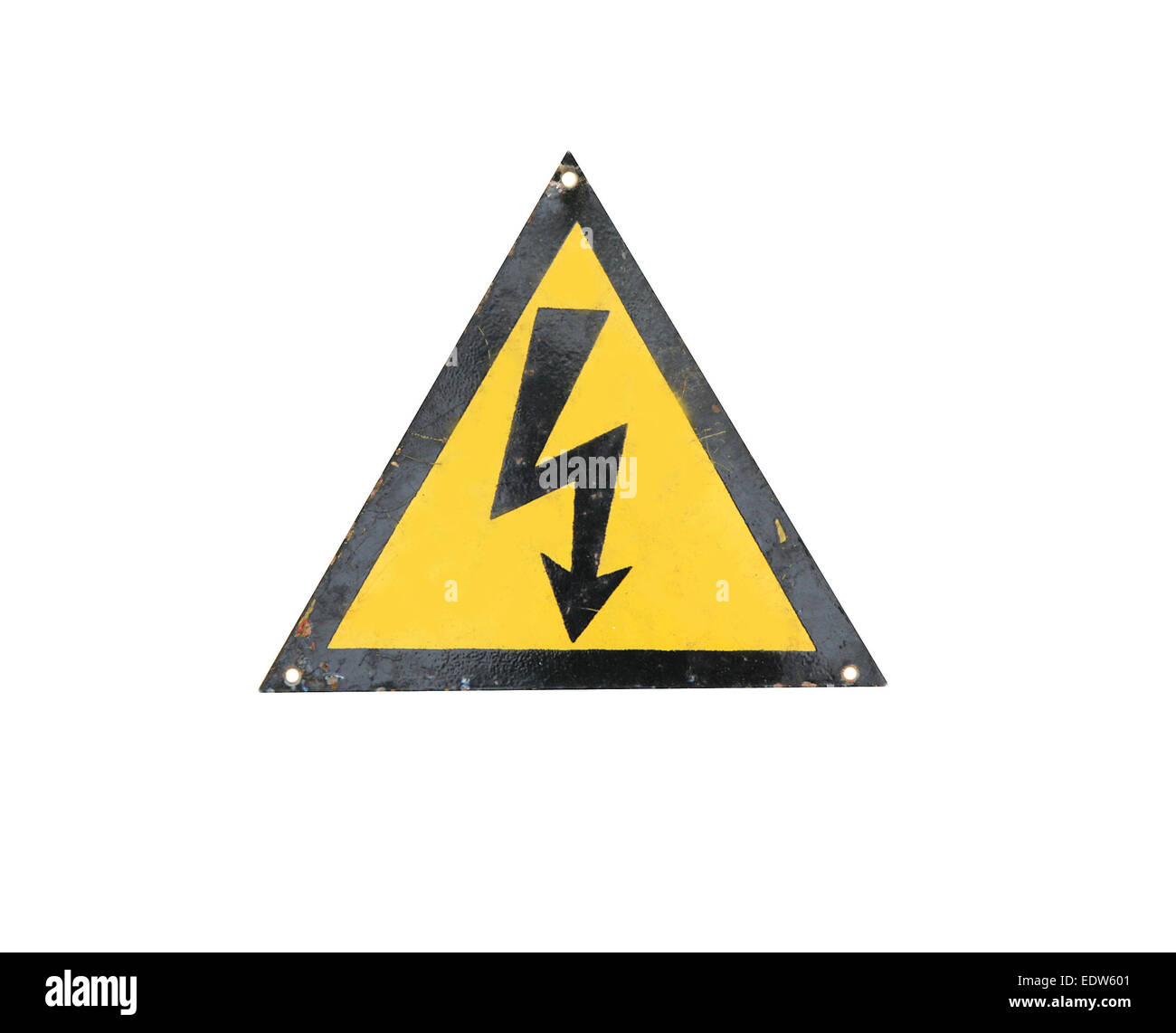 Hochspannung Zeichen vintage Stockfoto
