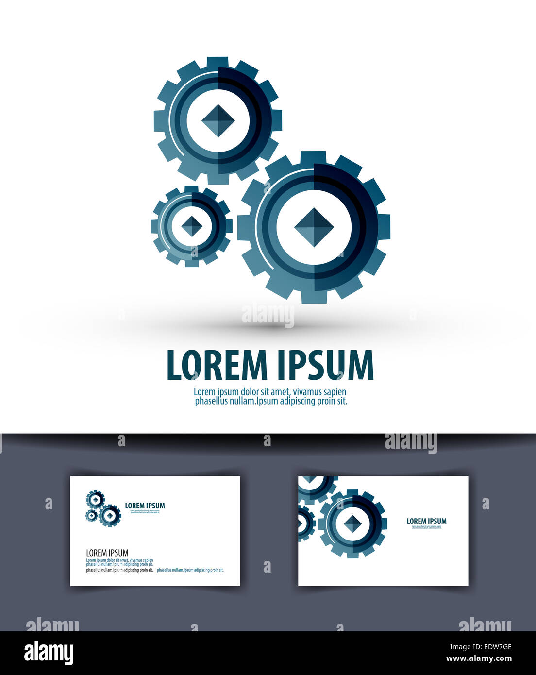 Geschäft Vektor-Logo-Design-Vorlage. Symbol für Ausrüstung oder Arbeit. Stockfoto