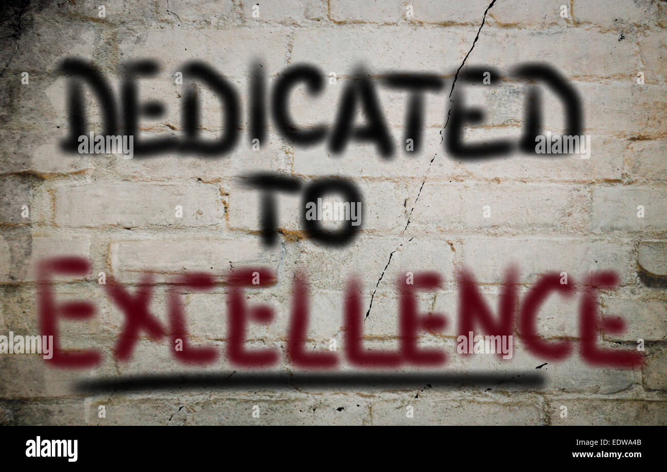 Widmet sich Excellence Konzept Stockfoto