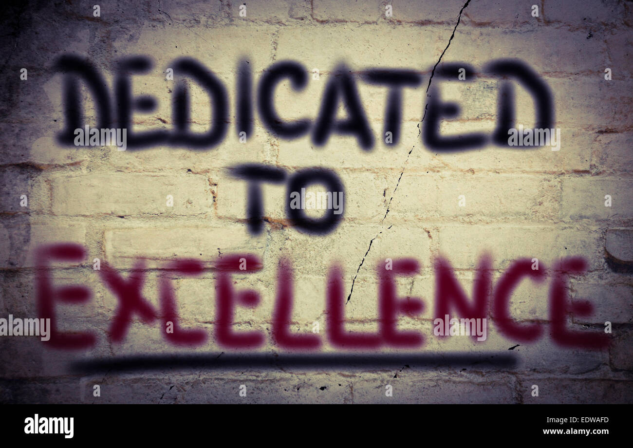 Widmet sich Excellence Konzept Stockfoto