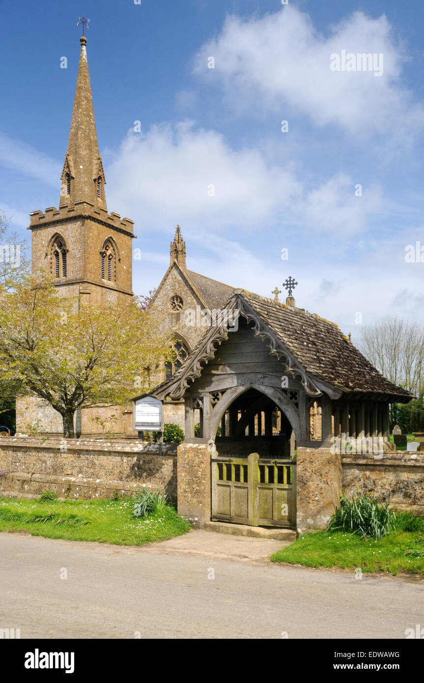 Die Kirche St. Maria Magdalena in Cricket Malherbie, Somerset, England Stockfoto