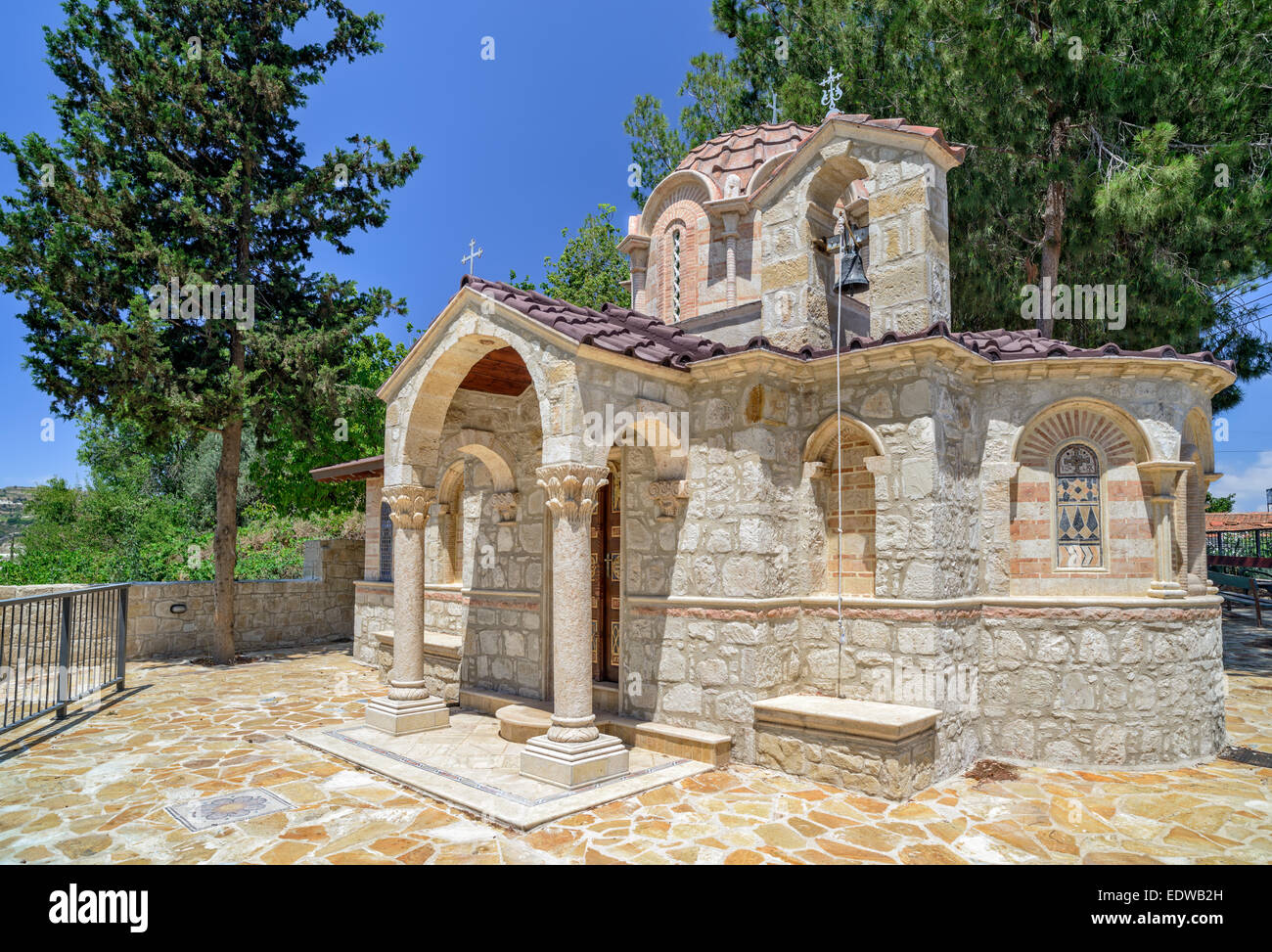 Kleinen orthodoxen Kirche im Dorf auf Zypern Stockfoto