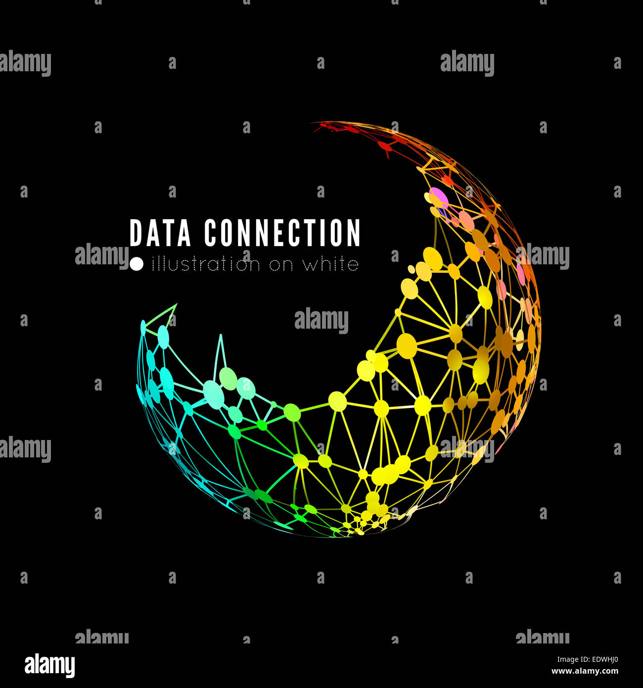 Abstrakte Netzwerk Verbindung Hintergrund Stockfoto