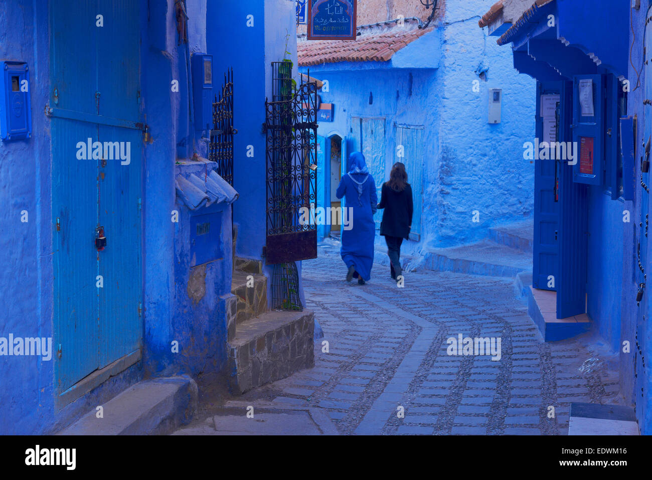 Chefchaouen, Xaouen, Medina, Rif Region, Marokko, Nordafrika. Stockfoto