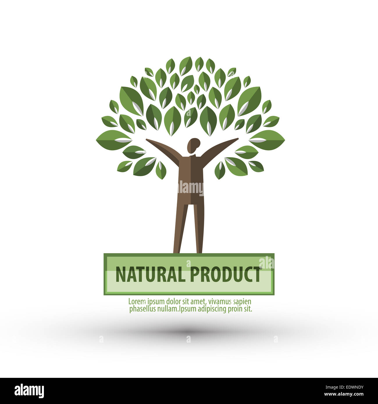 Natur-Vektor-Logo-Design-Vorlage. Ökologie oder Bio-Symbol. Stockfoto
