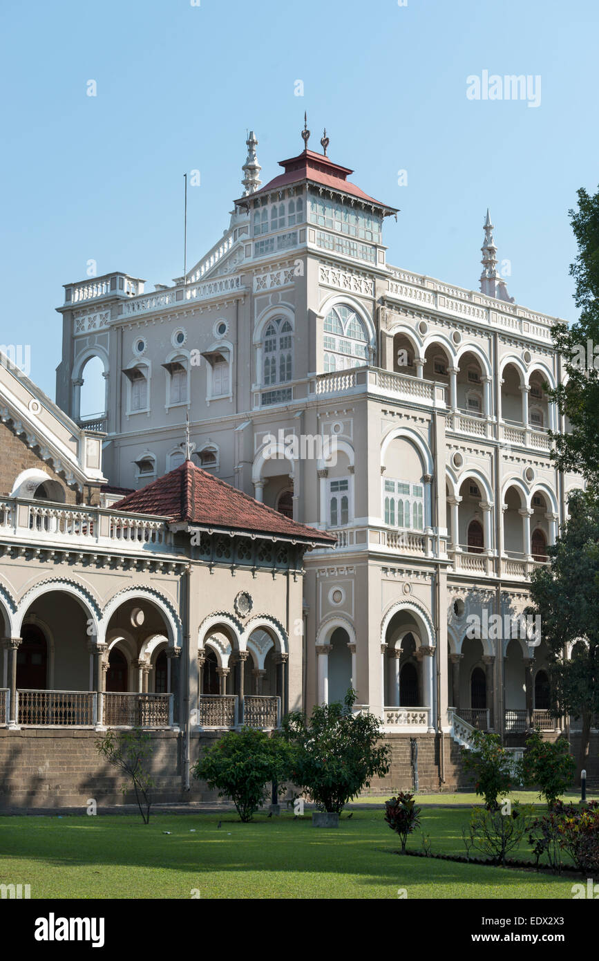 Aga Khan Palace auch bekannt als das Nationaldenkmal der Ghandi 1892 erbaut von Sultan Mohammad Shah Aga Khan III Pune Maharashtra Stockfoto