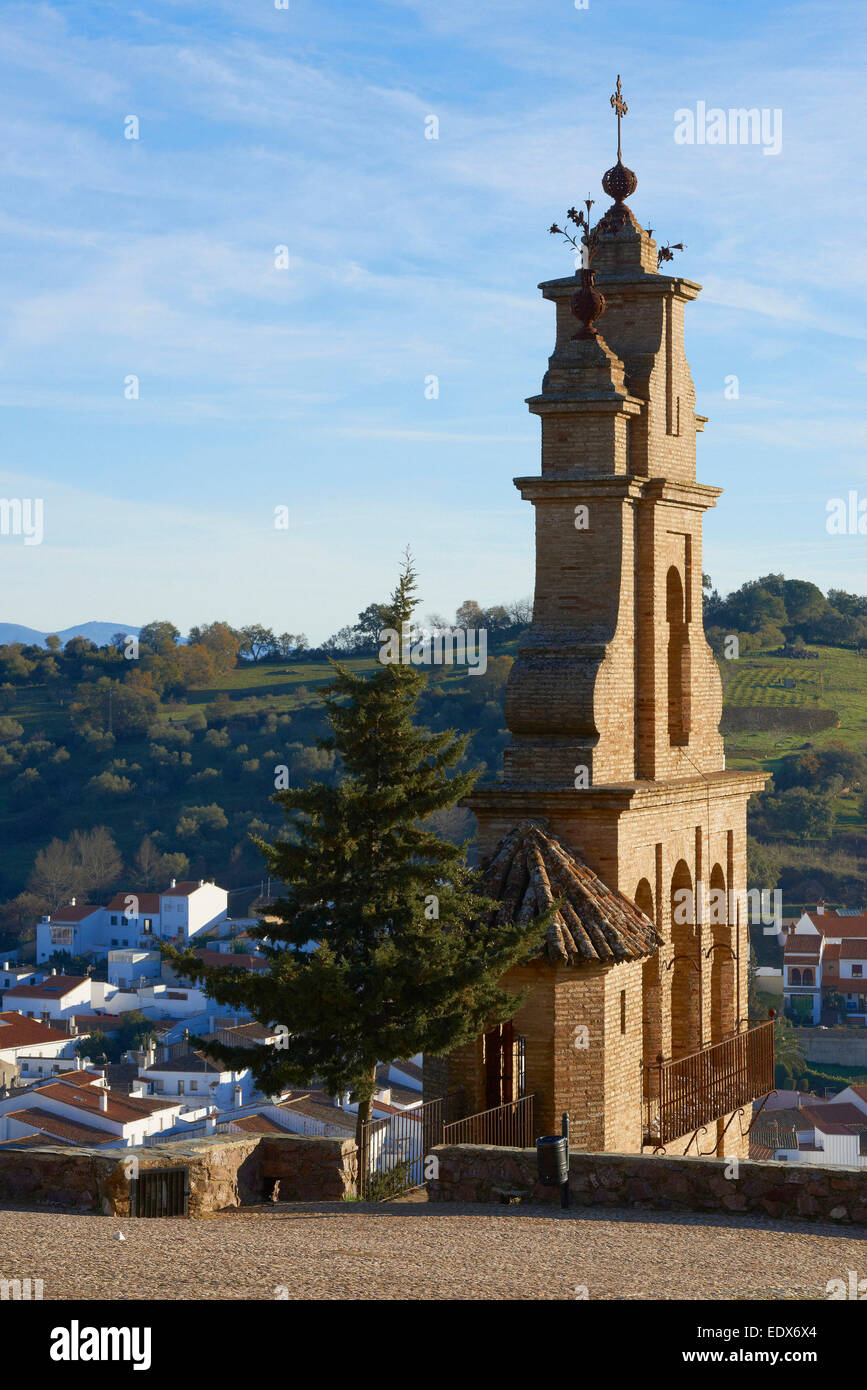 Aracena, Kirche von Nuestra Señora del Bürgermeister Dolor, Sierra de Aracena Y Picos de Aroche Huelva Provinz Stockfoto
