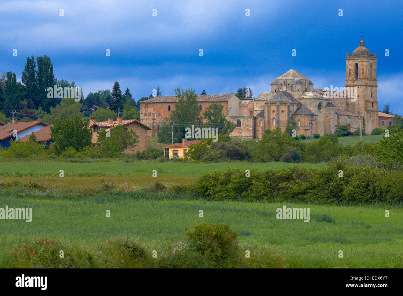 Camino de Santiago, Navarra, Ayegui Navarra, Kloster Irache, Way of St. James Stockfoto